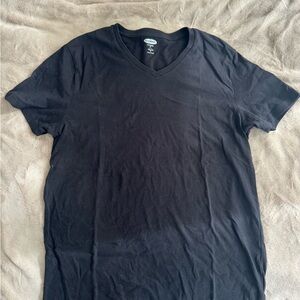 Old Navy Black V-Neck Short Sleeve Tee